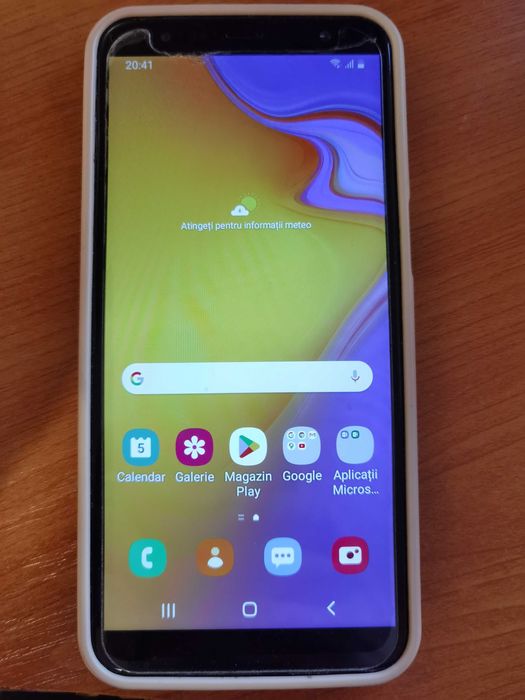 Telefon Samsung J6 plus folie de sticla sigilata si husa cadou