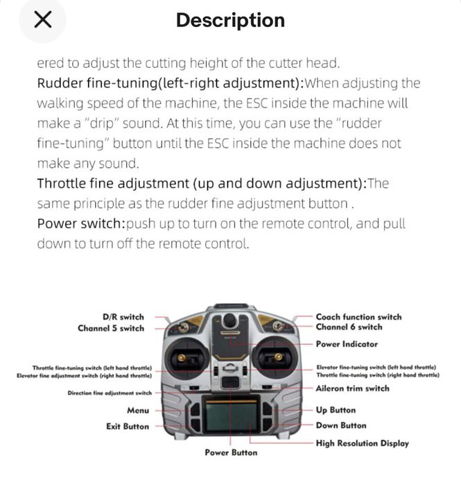 Cositoare robit de tuns iarba inalta, actionat prin telecomanda