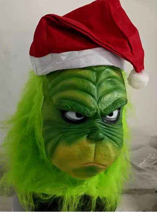 Masca de cauciuc Grinch Verde