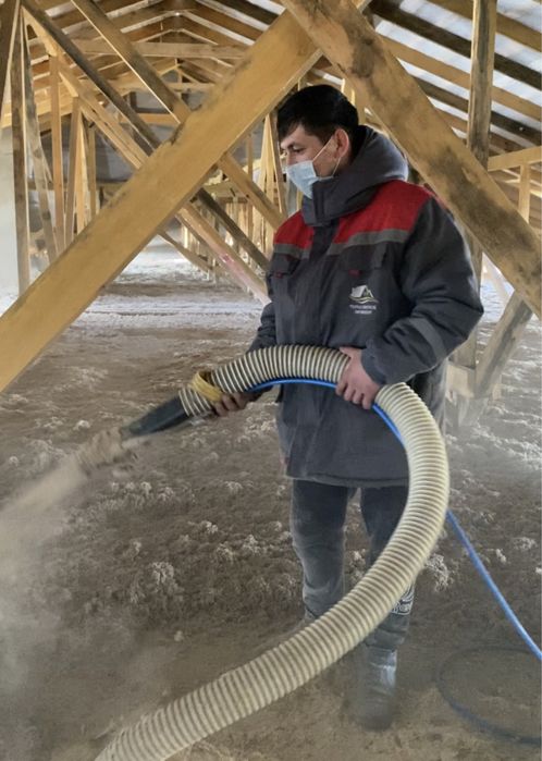 Утепление крыши Пенобетон Эковата