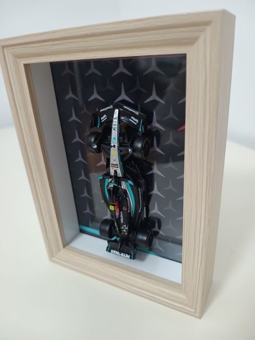 Tablou 3D f1 din lemn 20x15 cm Mercedes hamilton 1/43