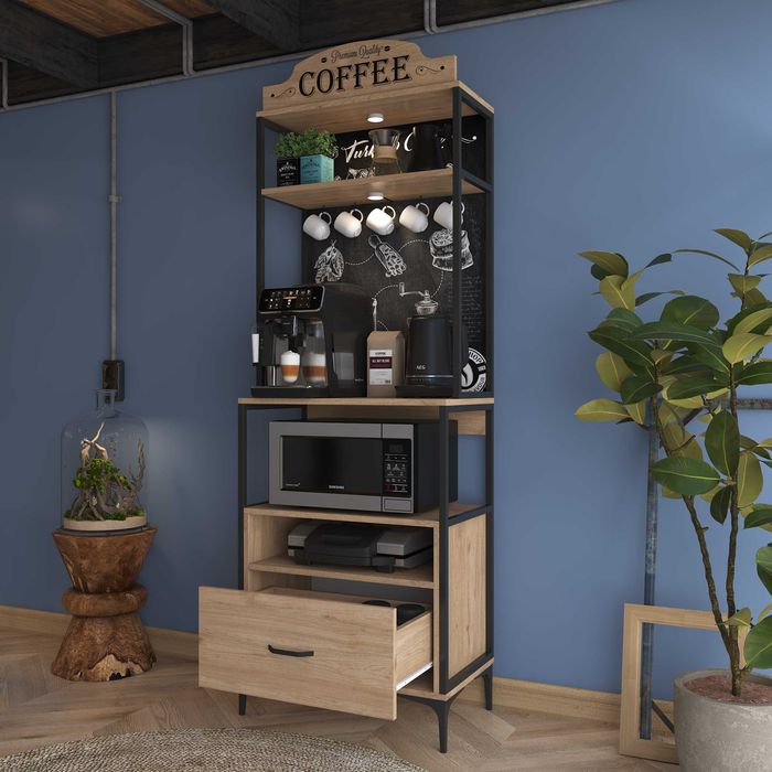 Осветен кът за кафе, Многофункционален шкаф Puzzle-home 3130, Промоция