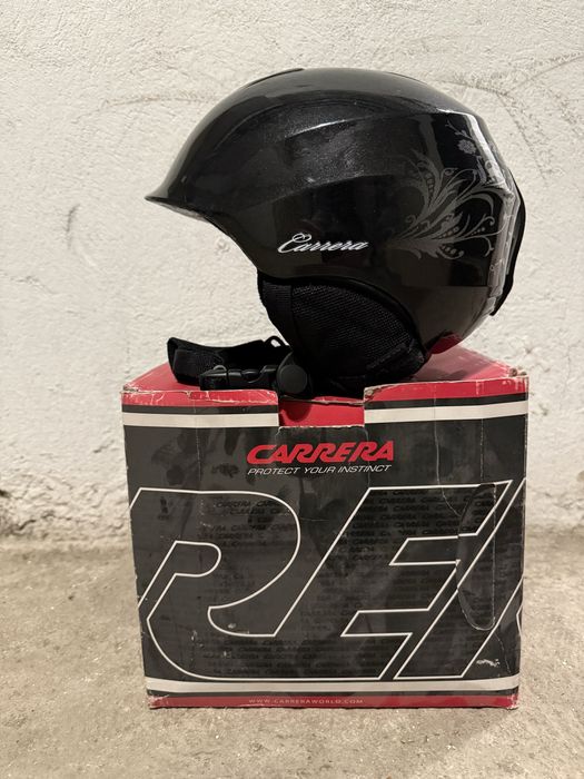 Дамска каска Carrera C-Lady CKW – черна, размер 51–54 см (нова)