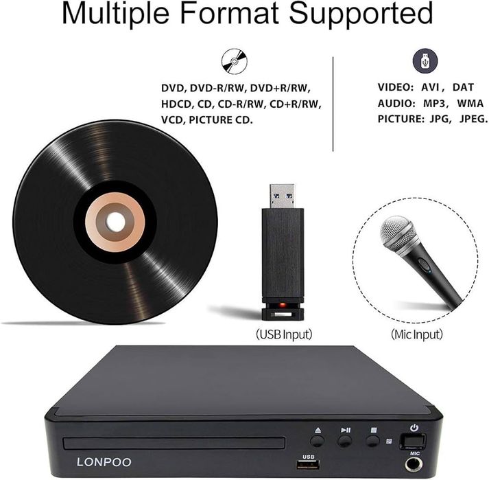 DVD player multi-regional compact Lonpoo LP-099