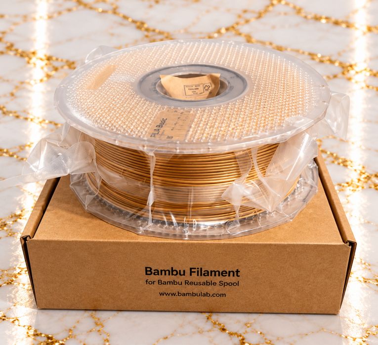 Bambu Lab PLA Basic gold 1 kg – filament imprimantă 3D