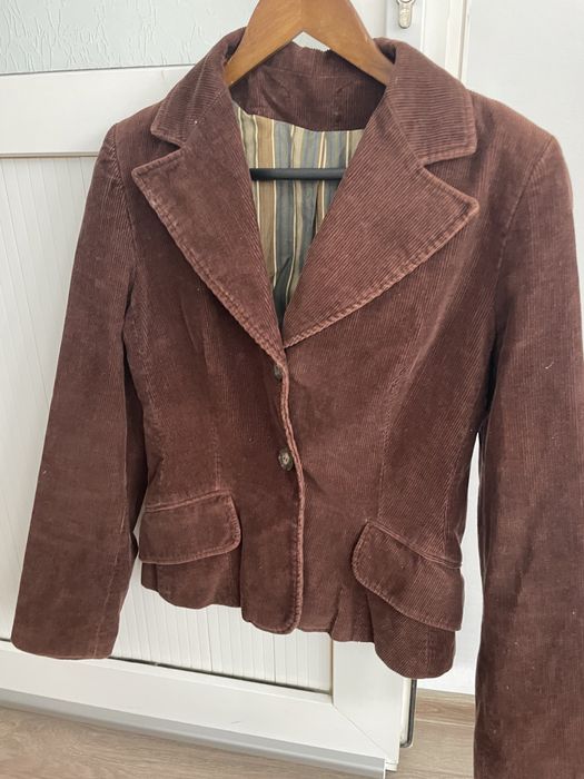 Sacou maro din raiat