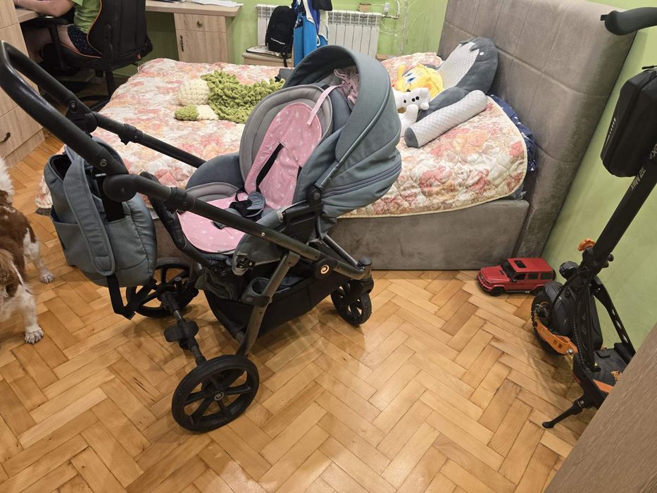 Бебешка количка Tutis Uno 3+, 2в1, 143 Menta