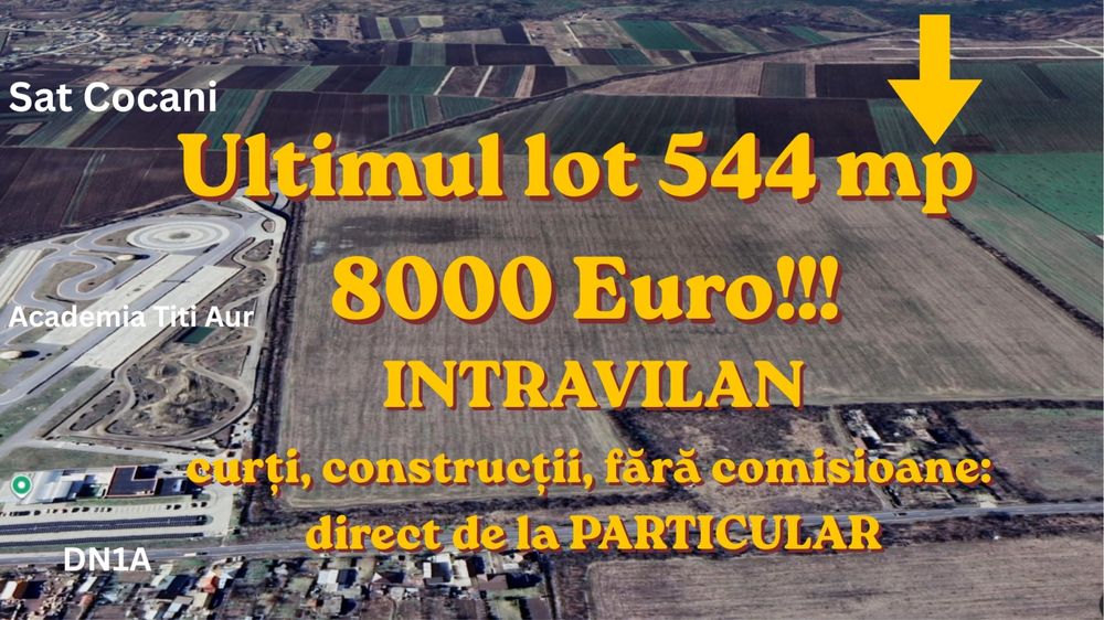 Acad. T. Aur, 544 mp. intravilan, pădurea aproape și cel mai bun preț