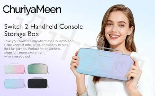 Нов Калъф Nintendo Switch 2 твърд EVA антишок, място Joy-Cons, 10 игри