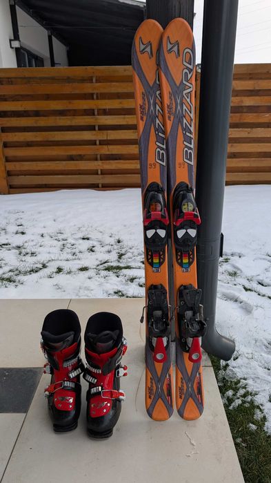 Schiuri Blizzard RXK 110 cm + Clăpari Nordica 220–235 in stare buna