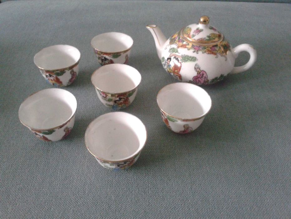 CADOU Set ceremonia ceaiului, autentic China anii '80, portelan pictat