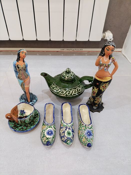 Статуэтки керамические чайник сувениры