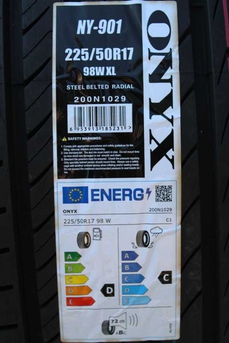 Anvelope vara noi 225/50R17 98W, XL, Onyx, DOT 2025