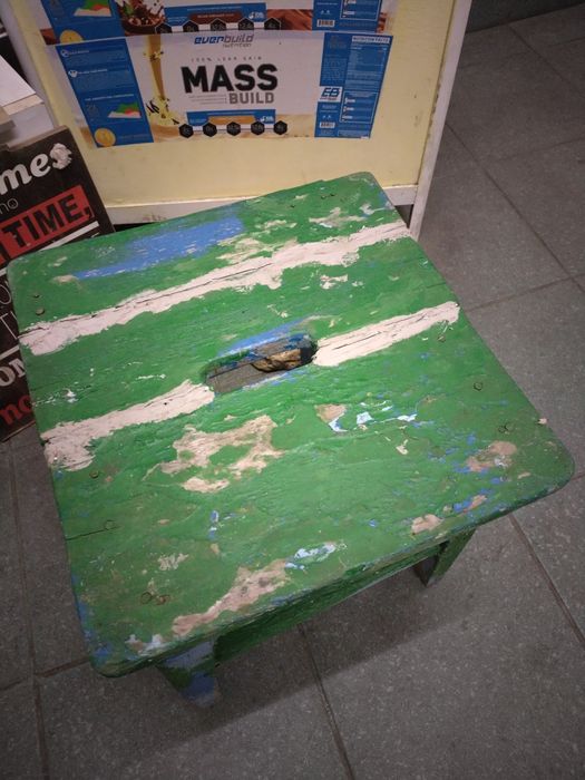 Дървено ретро столче стил Винтидж