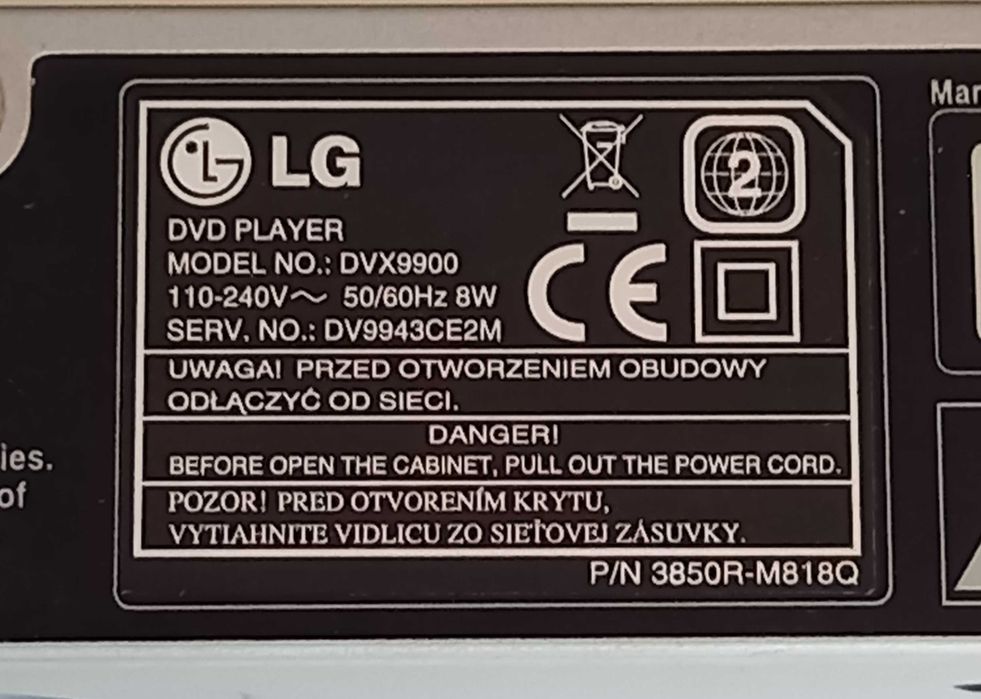 DVD player LG, DVX9900