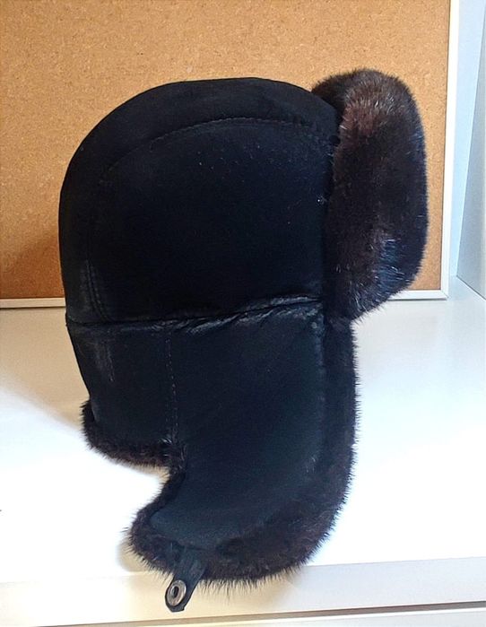 Шапка ушанка норковая