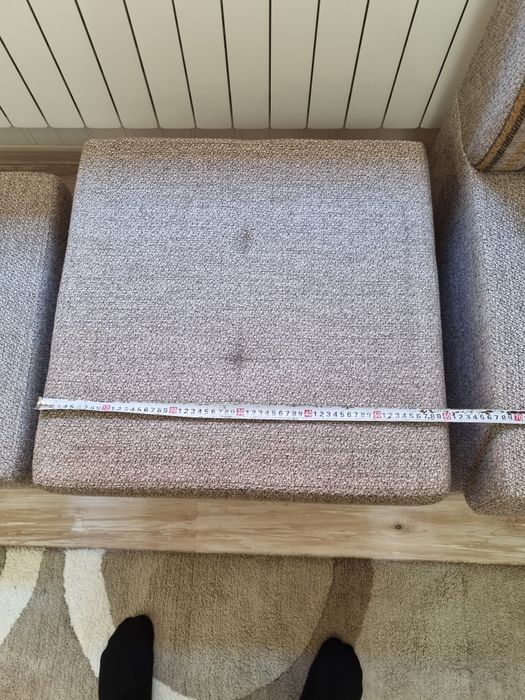 Мягкие пуфики фабричные.