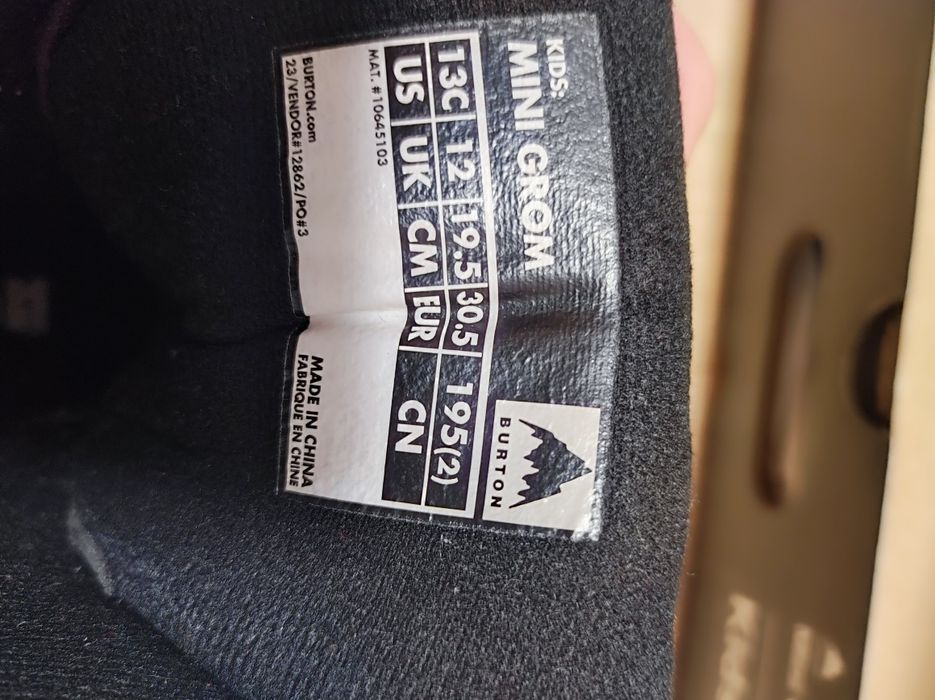 Boots Burton Mini Grom 13C