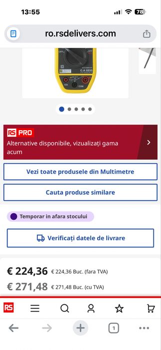Multimetru digital  chauvin Arnoux  nou