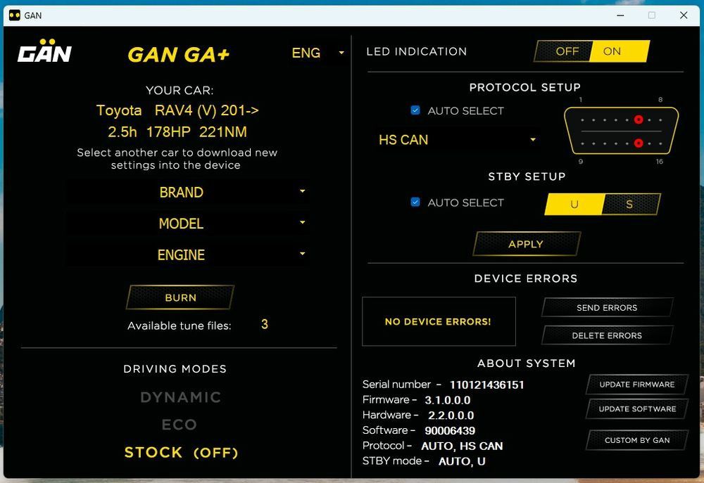 Modul chiptuning GAN GA+