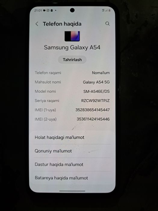 Galaxy a54 5g 8/256gb
