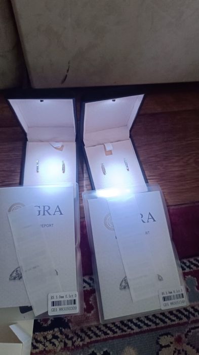 Серьги муасанит с сертификатом