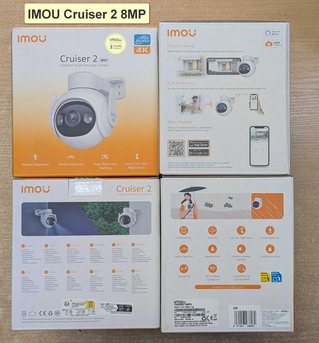 8 вида НОВИ Wi-Fi IP камери IMOU Bullet 3 2C, Cruiser 2 2C Dual SC 4G, Cell PT Lite, AOV PT 4G sim и NVR-N110W-8A0E-P