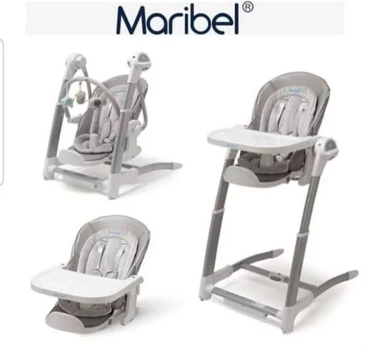 Maribel 3 in 1  Стульчик для кормления+бустер+качели