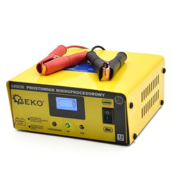 Redresor auto microprocesor lcd 6/12v 15a pentru baterii acumulator au