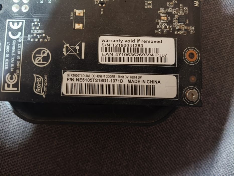 Nvidia GeForce 1050TI Palit