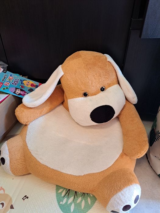 Плюшен фотьойл куче