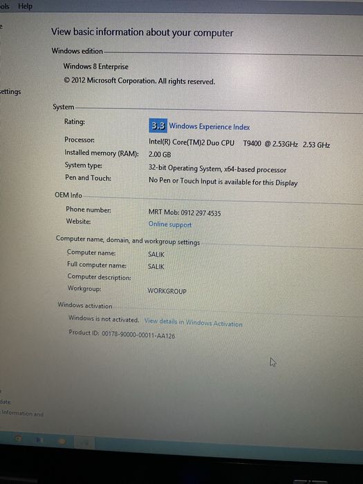 Notebook hp eski model