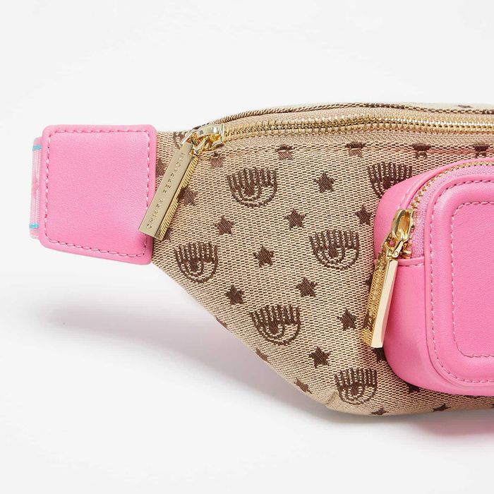 Chiara Ferragni Canvas Funky Bag - Оригинална дамска чанта за кръст и рамо