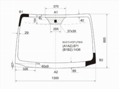 Стекло лобовое  Nissan Note