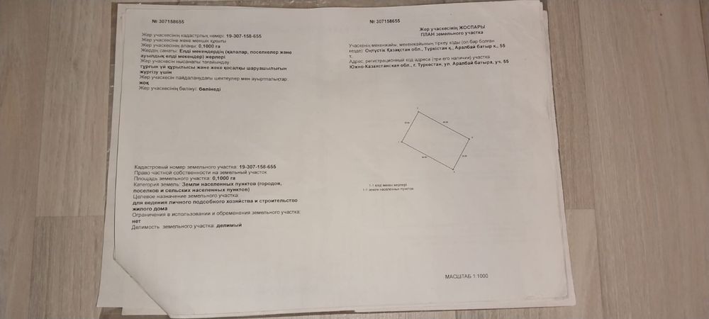 Кентау тас жолы, жер сатылады