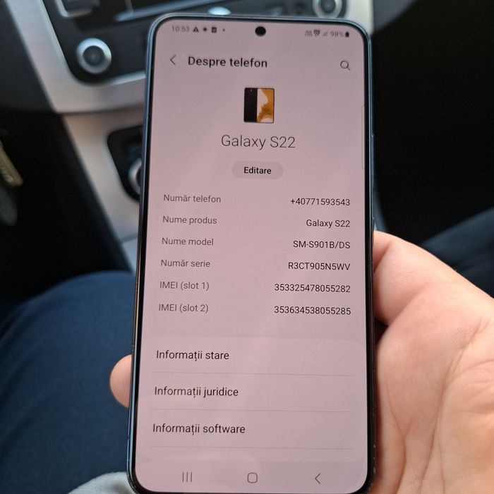 Samsung Galaxy S22  5G,  128GB,8GRAM, stare buna