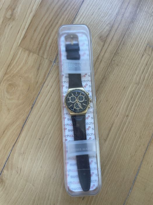 Ceas swatch swiss irony gold cronograf barbati ca nou cutie