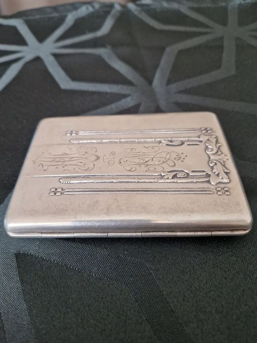 Страхотна рядка антикварна руска сребърна табакера 84