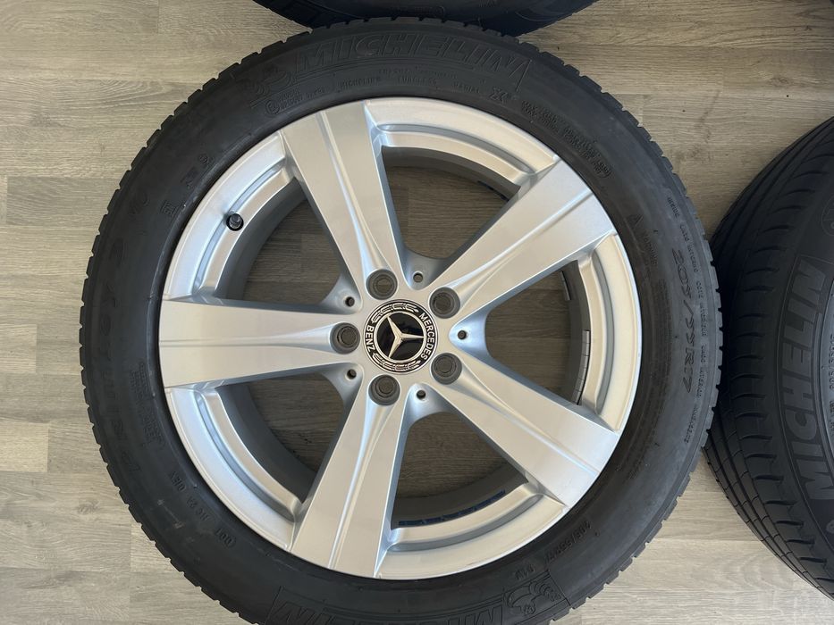 Оригинални джанти 17 цола 5х112 за Мерцедес с летни гуми 205/55/17