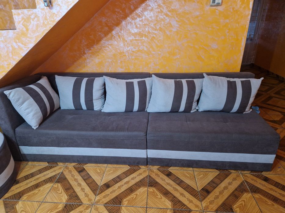 Colțar maro  extensibil + tamburel