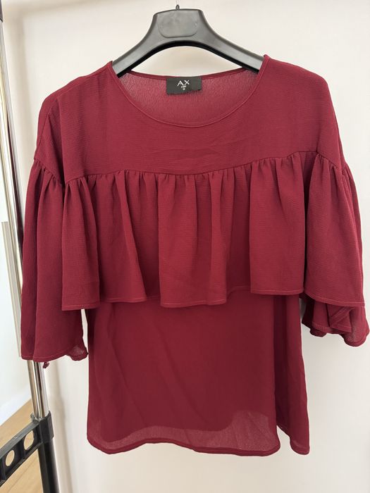 Блуза Armani Exchange, цвят бордо