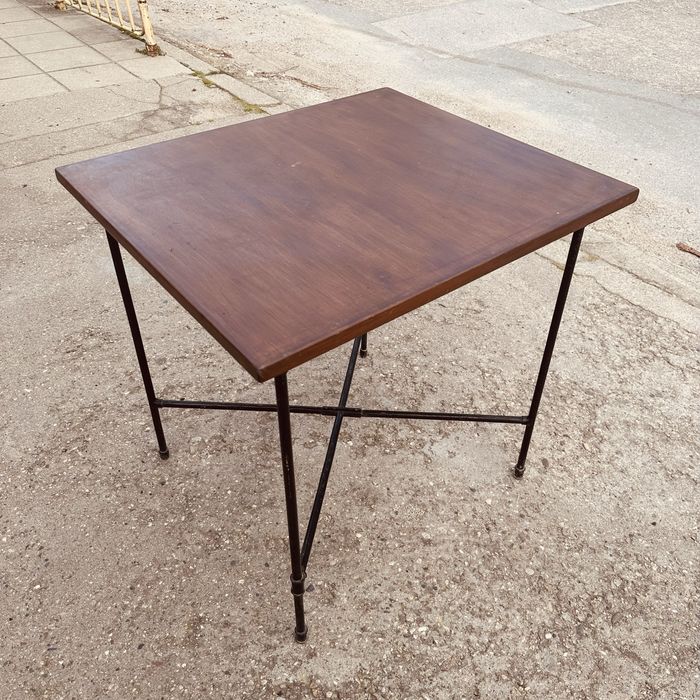 Италианска винтидж маса с чекмедже – Mid Century, метална конструкция