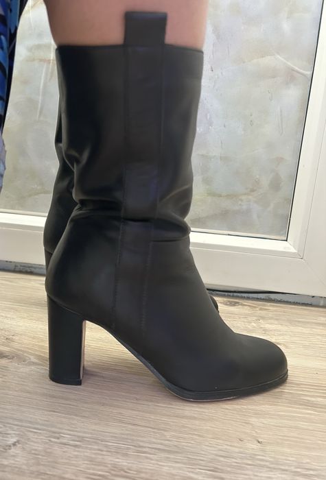 Сапоги зимние кожанные