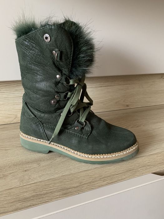 Дамски боти Gabina набук и естествен пух