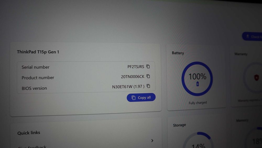 Lenovo ThinkPad T15p NVIDIA GTX 1050 4K/ i7 10750H / 512GB NVMe / 32GB