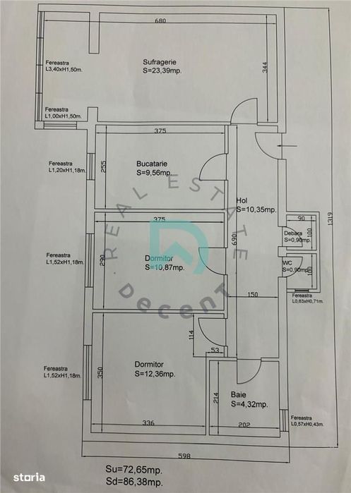 Apartament 3 camere Astra, 72 mp -  Brasov