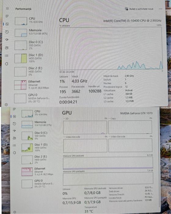 Setup Gaming Intel Core i5-10400, GeForce GTX 1070, Windows 11 Pro