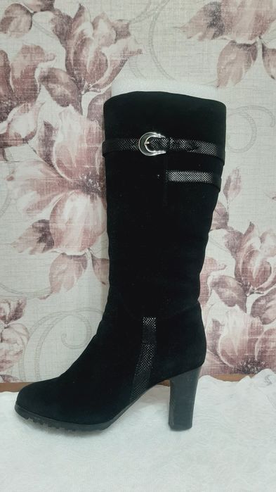 Сапоги зимние, замша 39-40