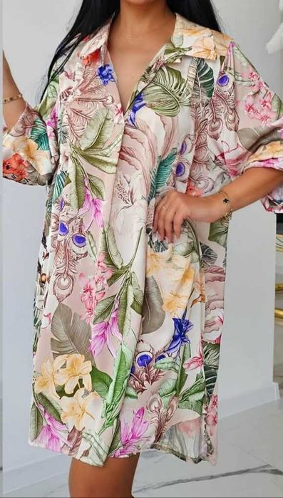 Дамска рокля сатен