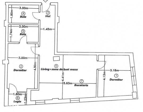Apartament 3 camere, 70 mp, etaj intermediar, zona Corneliu Coposu